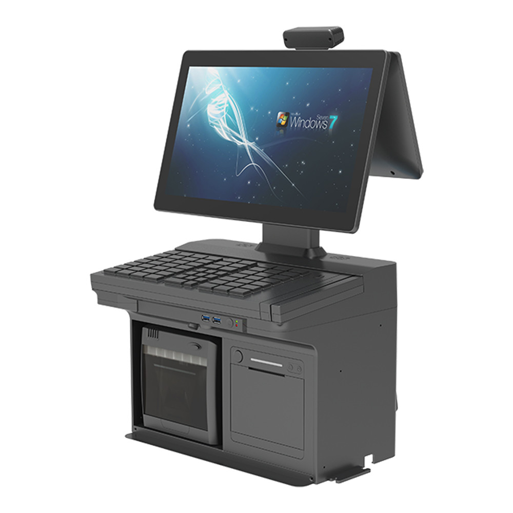 Restaurant Desktop Android POS Kiosk Supermarket 15.6 Touch Screen Cash Register